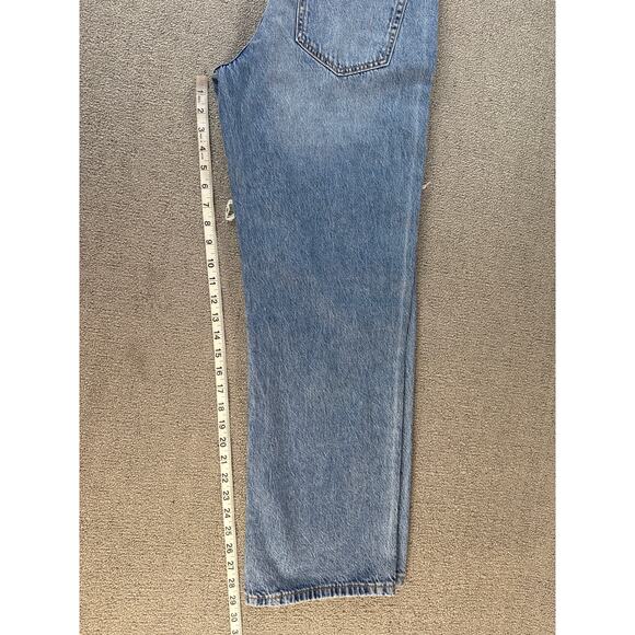 NWT Aeropostale Jeans High Rise Baggy Distressed Medium Wash Size 6 Short - Picture 9 of 10